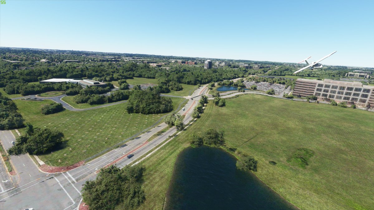 by request: went looking for the Field of Corn in Dublin, OH-the corn statues do not register as structures in game though you can see them in the satellite imagery laid out over ground-til OSU owns an airport-the icon a5 has some real ssr normandy shit going on with fonts