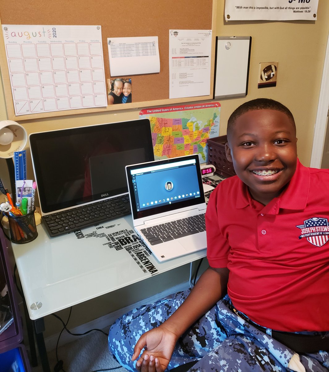 EduLawDST's tweet photo. @ActionNewsJax First day of middle school!!#virtualearning https://t.co/uS26HfoWYu