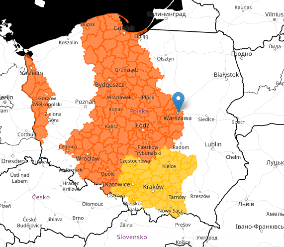 IMGWmeteo's tweet photo. Dziś przed nami gorący dzień.
Obowiązują ostrzeżenia 1° i 2° o upałach dla znacznej części kraju.
Temperatura maksymalna może dochodzić do 32°C.
#IMGW #pogoda #lato #ostrzeżenie https://t.co/8CAWv0BTQs