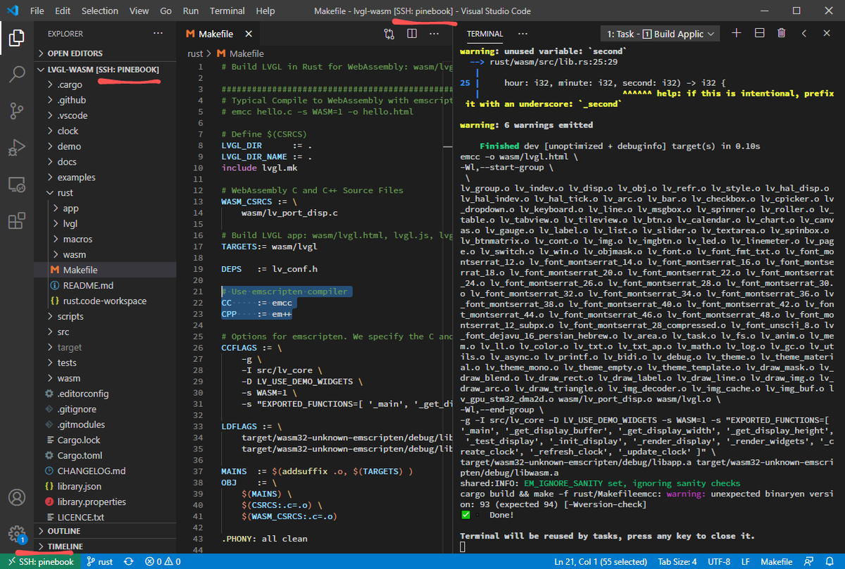 Building #FOSS projects on #Windows can get messy... Try connecting to #Pinebook Pro <a href="/ThePine64/">PINE64</a> with #VSCode Remote code.visualstudio.com/docs/remote/ss…