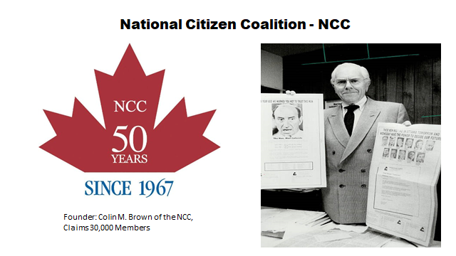 A stroll through the Finklestein method.It all started with Colin M. Brown the founder of the National Citizen Coalition. He hired American, Arthur Finklestein to show them how to manipulate voters into voting for their party.