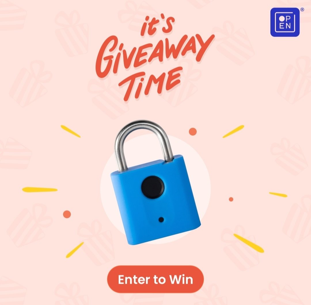 SmartFiveWorld's tweet photo. We're giving away our fingerprint padlock Latch Mini (Blue) to one lucky winner. 🎁
Follow the post on our Insta page to participate. Hurry! 🏃♀️Giveaway closes 27/8 at 4 P.M. IST.
#giveaway #giveawayalert
#giveawaycontes #giveawaytime #freebie #free #futureofaccess #Openapp https://t.co/KLGs7ccdaL