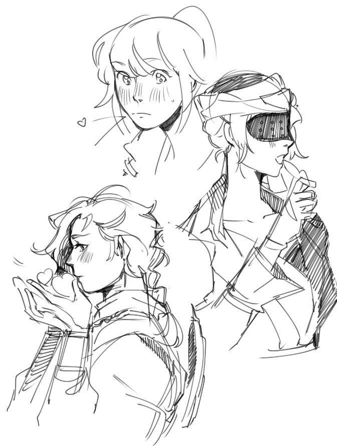 10. (rattles my brain really hard and self indulgent drawings like this falls out) all my oc/canon ships are the same. if you see me shipping my ocs with the same type of characters please just look away.... 