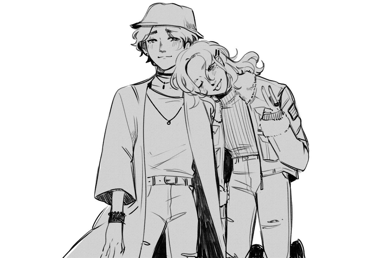 10. (rattles my brain really hard and self indulgent drawings like this falls out) all my oc/canon ships are the same. if you see me shipping my ocs with the same type of characters please just look away.... 