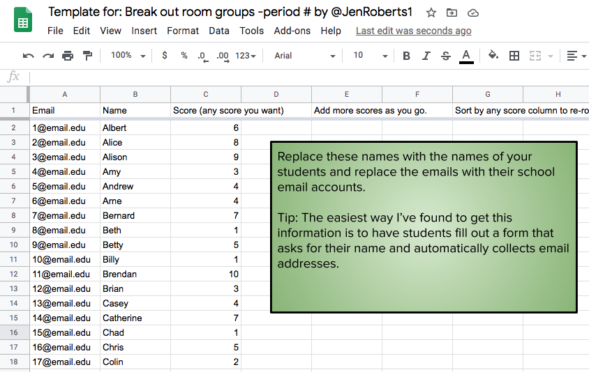 I made a useful thing. It's a Google Sheet for creating student groups for breakout rooms in Zoom. It makes heterogeneous or homogeneous groups of 3 or 4. It will save you lots of time. 

Copy:
docs.google.com/spreadsheets/d… 

#OnlineLearning #backtoschool #caedchat #cuechat #edtech