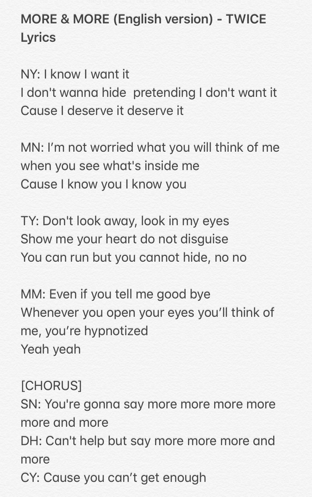 TWICE Lyrics