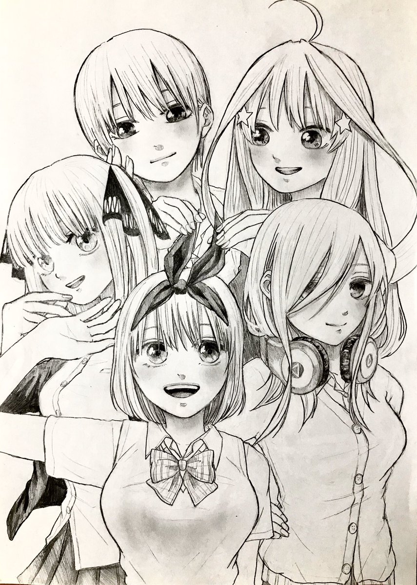 不破なこ Ar Twitter イラスト イラスト好きと繋がりたい シャーペン画 女の子 アナログイラスト 五等分の花嫁 Illustration アナログ これは五等分の花嫁が好きな人にあげた絵です