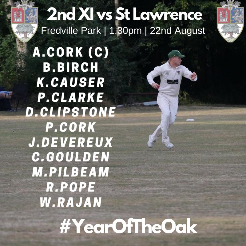 Nonington CC (@noningtoncc) on Twitter photo Tomorrow’s Fixtures 🏏
1st XI vs <a href="/WhitstableCC/">Whitstable CC (Kent)</a> (A)
2nd XI vs <a href="/TheShrimpsCC/">St Lawrence & HC 🍤</a> (H) Tomorrow’s Fixtures 🏏
1st XI vs <a href="/WhitstableCC/">Whitstable CC (Kent)</a> (A)
2nd XI vs <a href="/TheShrimpsCC/">St Lawrence & HC 🍤</a> (H)