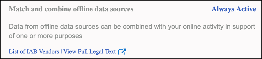 Though ad-tracking seems limited (I need to dig more), the experience is a challenge to understand. I cannot imagine my family/friends understanding it or the implications of clicking 'I Accept' I mean , take the 'always active' purposes such as