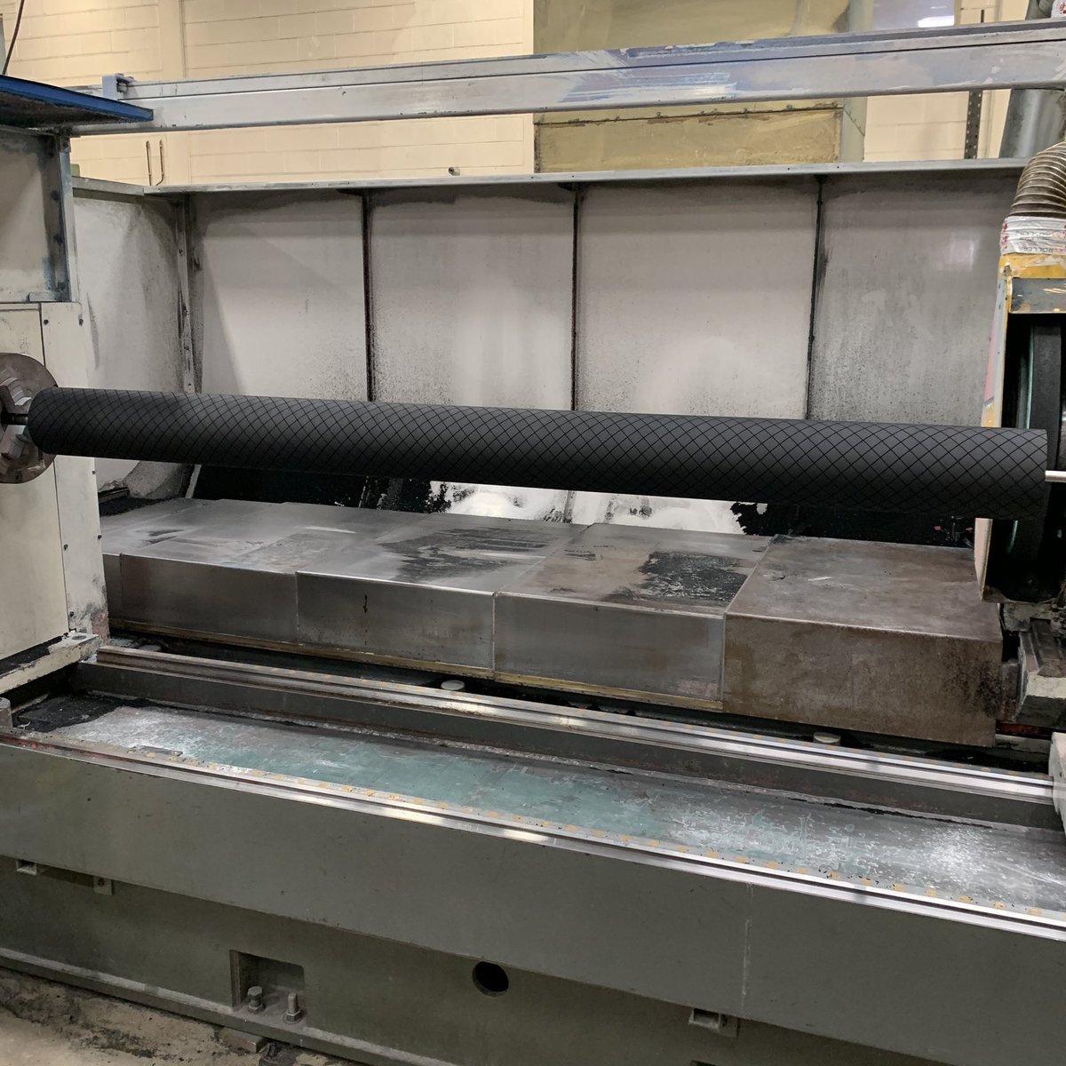 KV_Rol's tweet photo. Plenty of Diamond pattern grooved rollers on 2 of our CNC profiling machines today - https://t.co/OHdUTqaIkj #kvrollers @KV_Rol #rollers #ukmanufacturing #profilerollers #groovedrollers #diamondpatternrollers #specialistrollers #groovedpattern https://t.co/5IjdfFelFL