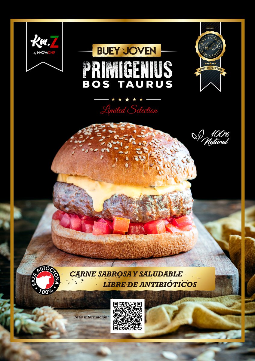 Presentamos nuestra Hamburguesa de Buey Joven "Primigenius" 100% Natural y libre de antibióticos. Carne sabrosa y saludable, con alta infiltración en ácidos grasos Omega 3, 6 y 9.

innovachef.com/hamburguesa-de…

#bueyjoven #buey #hamburguesa #primigenius #hamburguesaskmz #kmz