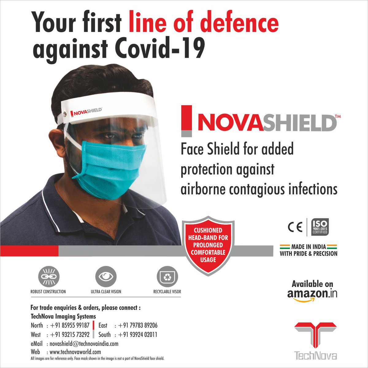 TechNovaWorld's tweet image. Face shields cut chances of Covid infection among health workers, finds JAMA study. Click here to read more bit.ly/3hkyaec

#TechNova #NovaShield #Faceshield #NewNormal #FightAgainstVirus