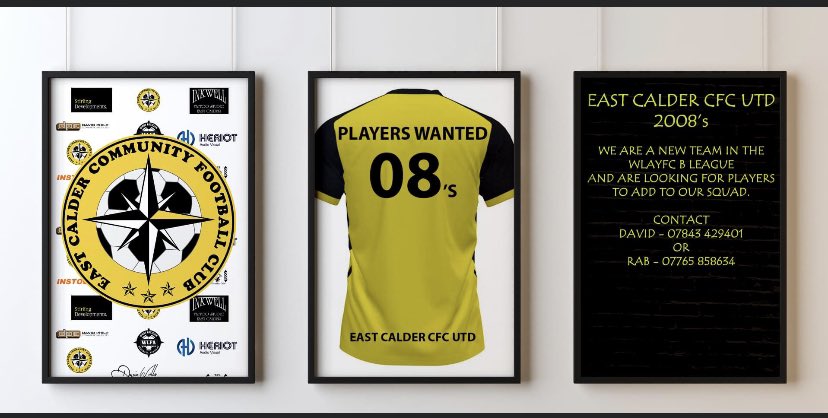 EastCalderCFC's tweet photo. Players Wanted 
Contact David - 07843 429401 
or Rab - 07765 858634
For more info

Please share and retweet. https://t.co/DRid0g1Lo6