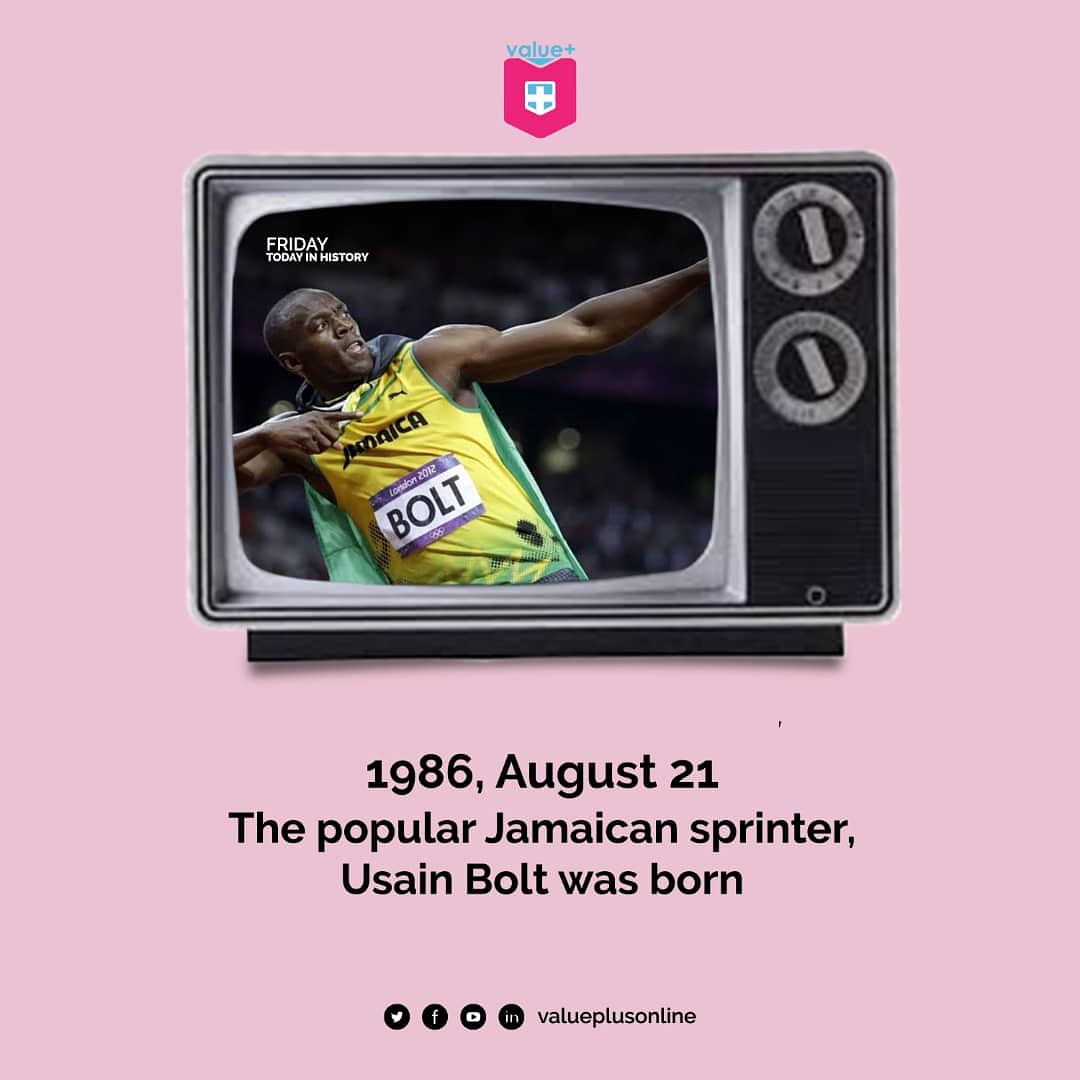 Valueplusonline's tweet photo. Dedicated to the lovers of athletes!😍
#UsainBolt #Birthday #FridayTodayInHistory #ValueplusInitiative #ValueplusOnline https://t.co/4z4AyXpfaD