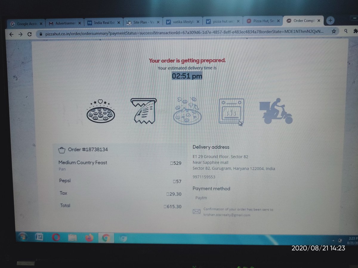 SonuKrishanLat1's tweet photo. #pizzahut 
#irisBroadway
#sector85
#gurgaon
#cheating
#lootingclients
Today I have placed a pizza order online from my mob no 9971159553 with offer Buy1 Get1 free on delivery option. After 30 min get only one pizza.
After complaint 18002022022 toll free no, no solution provided. https://t.co/94O7H4w9yh