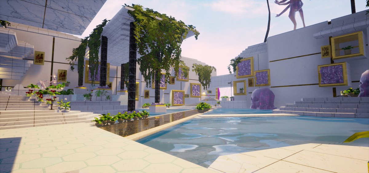 We eventually settled on this marble and gold look. LD is in exile and Idle Lands are called that because there is nothing to do. It represents the torture of boredom rather than traditional incarceration aesthetics.