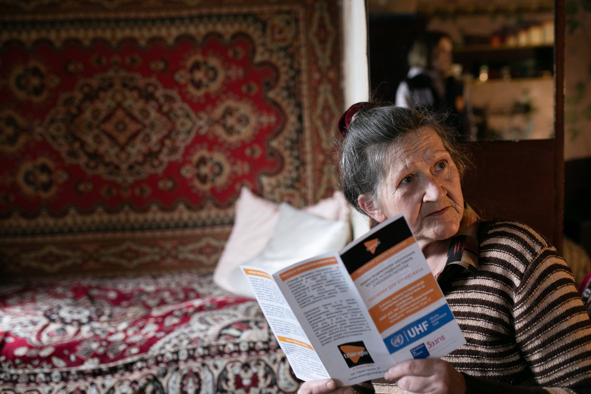 OCHA_Ukraine's tweet photo. "If not this support [from @triangle_gh &amp; the Ukraine Humanitarian Fund], I don't know how I would have coped with all of these challenges," says Tetiana, one of the 1.1 million elderly &amp; persons with disabilities living in e. #Ukraine.
➡️Read her story: https://t.co/hv8THOAvD9 https://t.co/BC2GfsTbPz