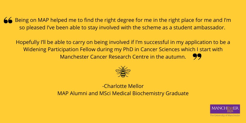 UoMSchools's tweet photo. We asked recent @OfficialUoM graduates who completed the Manchester Access Programme (#MAP) to get in touch with us. 

Charlotte Mellor @mitochondear who graduated with a #FirstClass MSci Medical Biochemistry @FBMH_UoM degree &amp; #Stellify @SocialResponUoM Award responded🎉

👀👇 https://t.co/jO0rpZGe4x