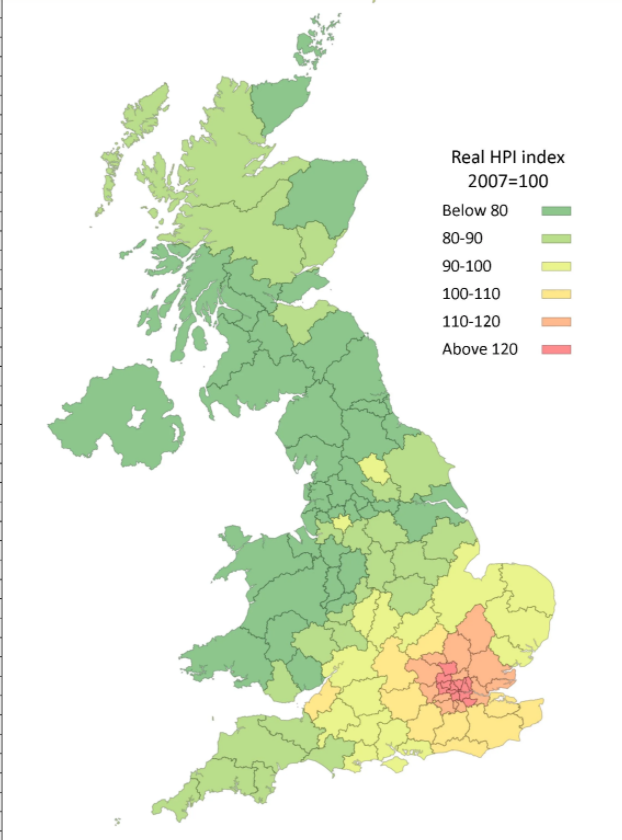  @TomHale_ also makes the excellent point that there were also huge geographical differences in house prices rises. Like the 30% house price rise in London and 10% in South-East.
