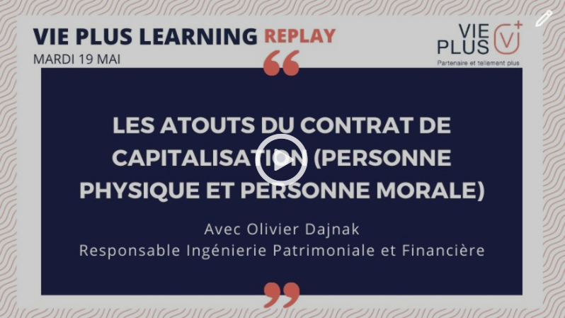 ViePlus_fr's tweet photo. [Best-of] Le replay du jour «Les atouts du contrat de capitalisation» avec Olivier Dajnak, responsable de l'ingénierie patrimoniale et financière Vie Plus.
#ViePlusLearning 19/05/20
#réglementaire #patrimoine #finance #juridique #expertise #replay #vidéo https://t.co/cnIZ7yQcMY https://t.co/Z4EdYjWKkP