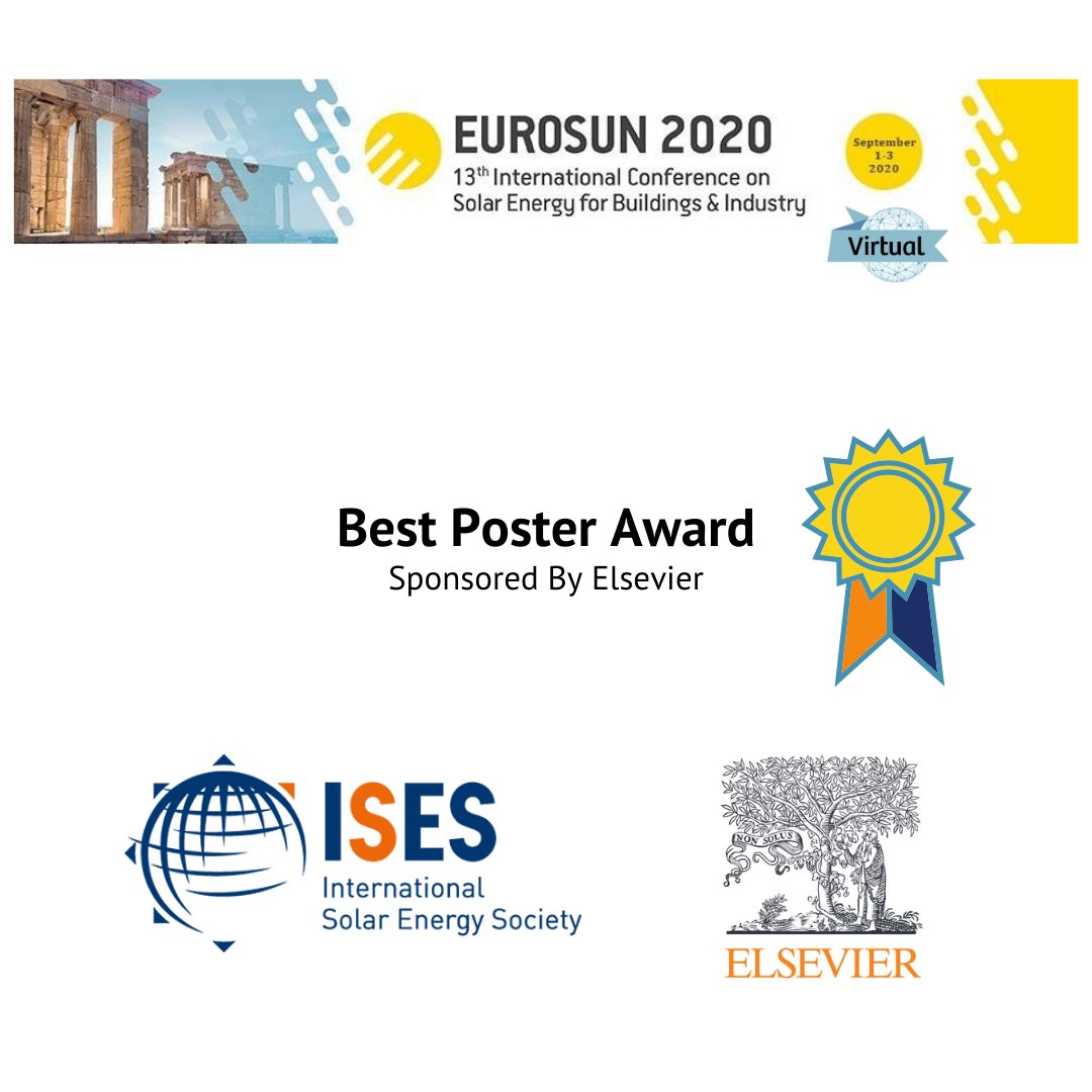 The best poster author at #EuroSun2020 will be awarded with a Best Poster Award sponsored by @ElsevierEnergy. #EuroSun2020 poster authors, please submit your poster by August 28.

Register now for #EuroSun2020 :
ow.ly/5G9j50B4xZR