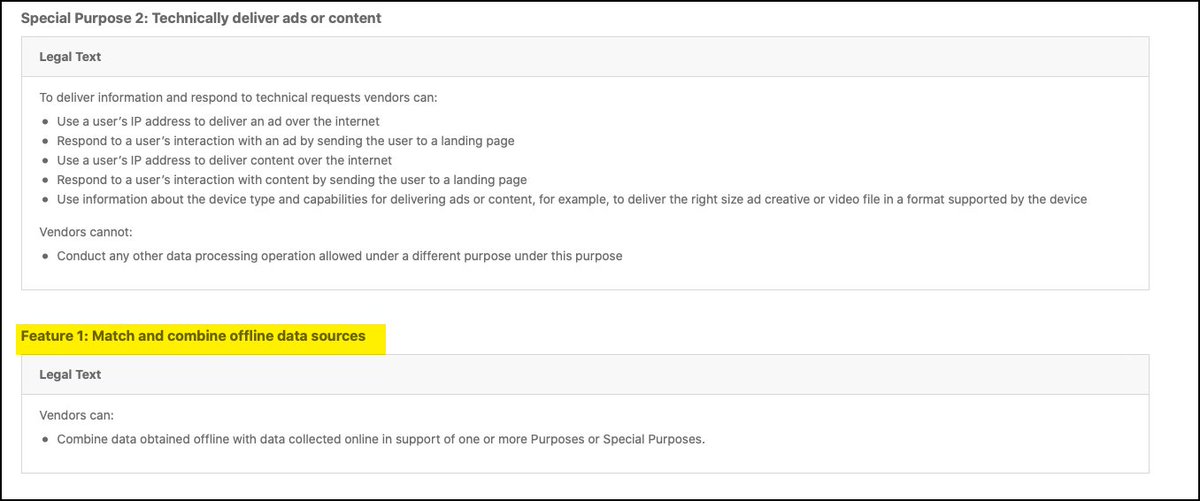 So, about that 'List of IAB Vendors | View Full Legal Text' .. let's click the 'View Full Legal Text' cos SURELY that'll explain the legal basis relied on ..What's that I hear y'all shout? What the f*ck is another cookie notice doing there? Anyways, Nope. No explanation of