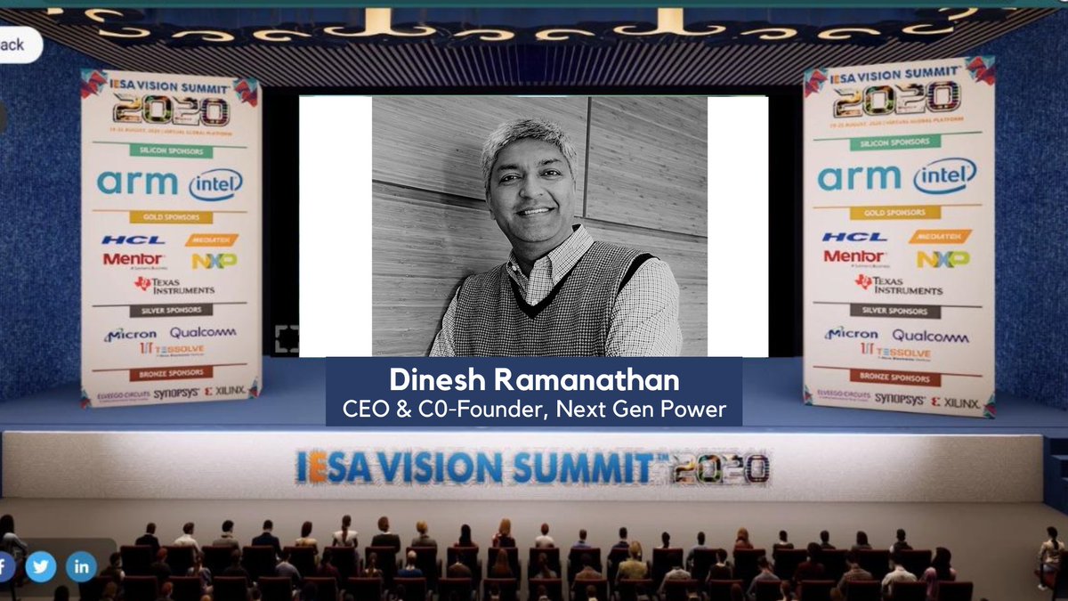 iesaonline's tweet photo. In his keynote at IESA #VisionSummit2020 Dinesh Ramanathan, Co-Founder, @NextGenPower (GaNFab) spoke on GaN & power electronics and how India can become semiconductor self-reliant by setting up commercial Fab targeting lower nodes like 130nm https://t.co/ZlWmVqvY3m