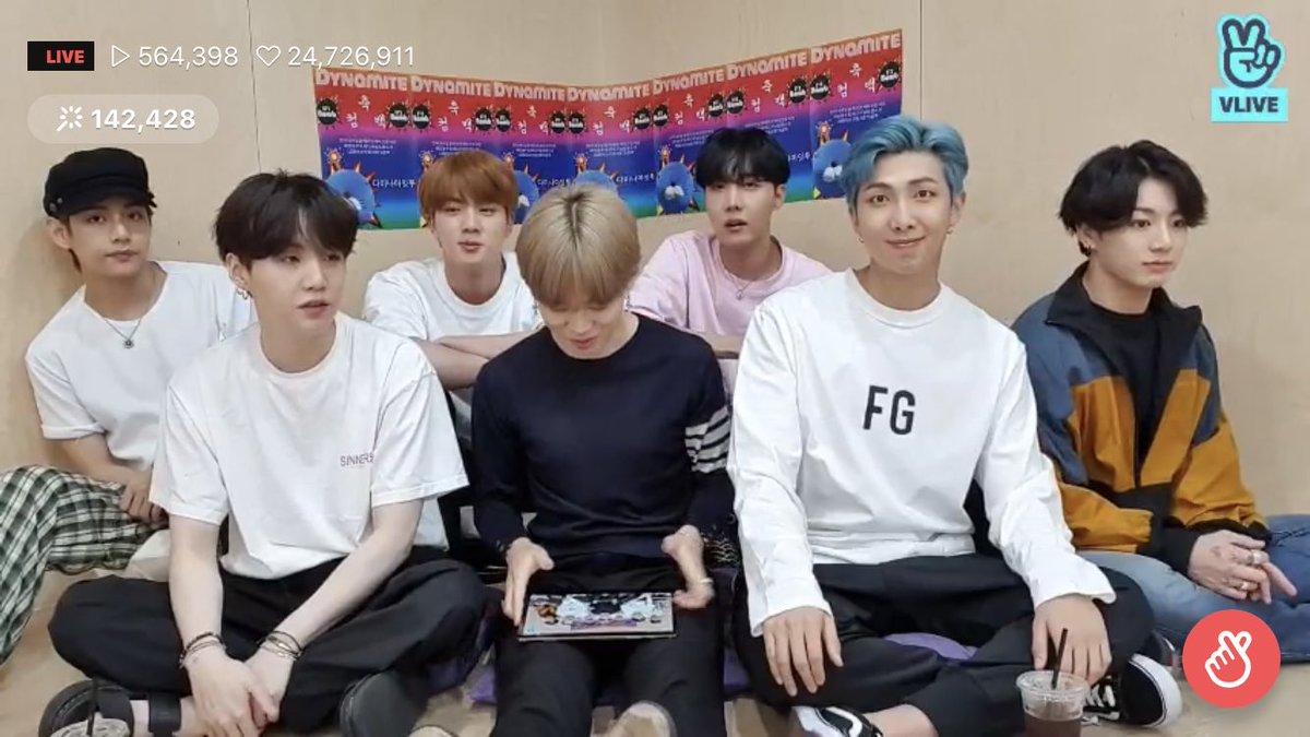 begin_bts_OT7's tweet photo. And their live #BTSDynamite #DynamiteToday https://t.co/qryFhaL9Yn