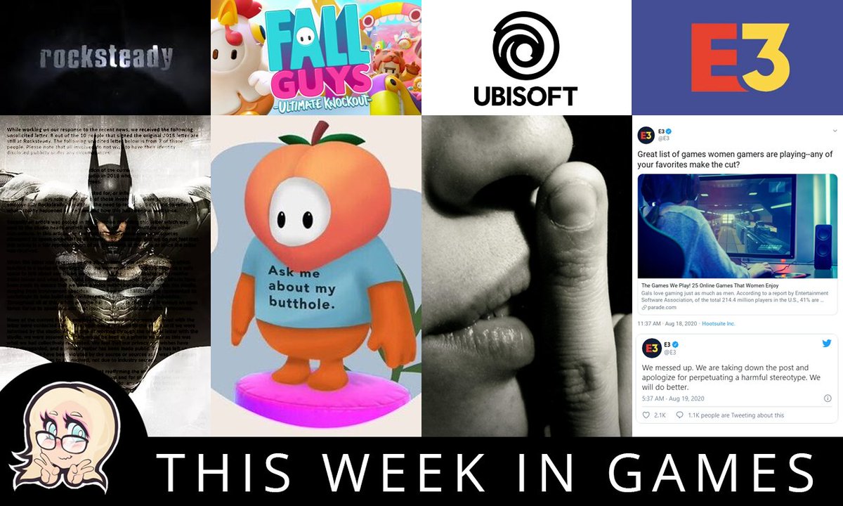 callieRansom's tweet photo. This week in games (15/8 -21/8) a weekly twitter thread
Rocksteady sexual harassment, Ubisoft still quiet, Apple and Epic keep fighting and Fall Guys bidding war
#gaming #gamingnews #thisweekingames https://t.co/tctYOPNh0t