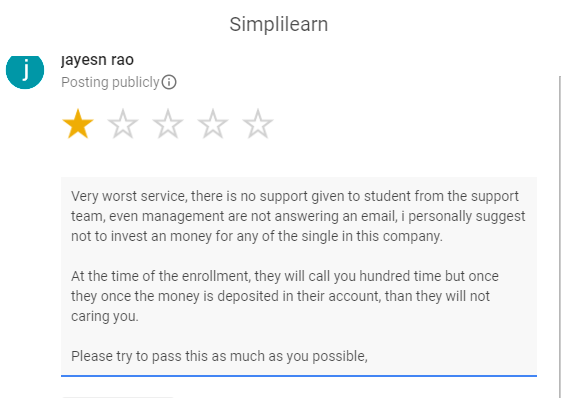 JayeshR09765119's tweet photo. Worst service in digital Marketing...@simplilearn @digitaldpak @digitalvidya https://t.co/xbRKrsHI4w