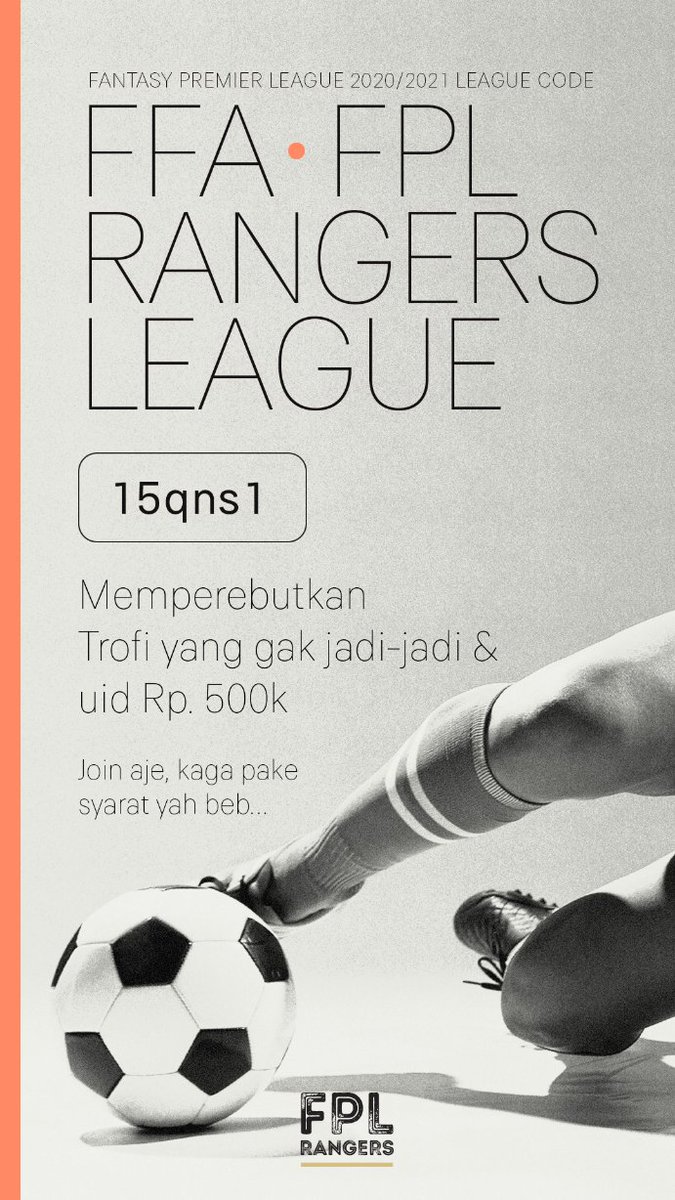 Liga FFA FPL Rangers musim 20/21

Gak ada syarat apa2, lgsg join aja...

And good luck epribodi...🔥🔥🔥