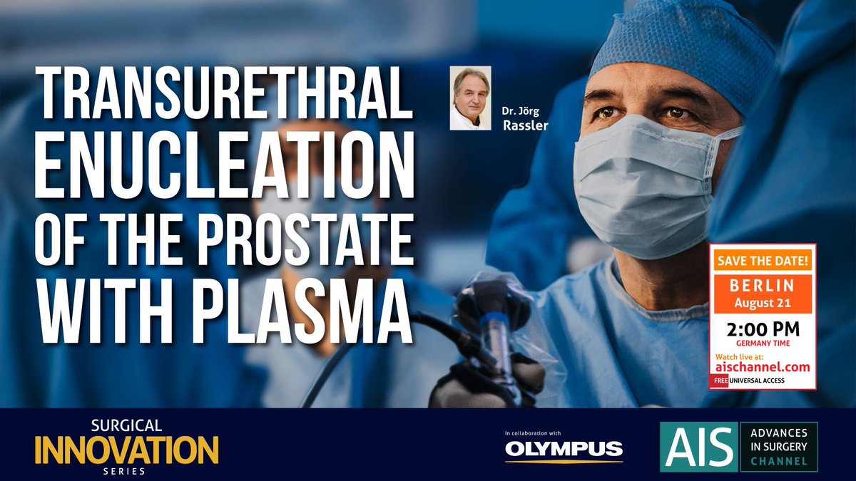 AIS Channel (@aischannel) on Twitter photo 📌 TODAY! Live Surgery: Transurethral Enucleation of the #Prostate with #Plasma, by Dr. Jörg Rassler and his team from St. Elisabeth-Hospital, Leipzig. WORLDWIDE AT 🌐 aischannel.com/transurethral-… #Urology #BPH <a href="/ZoltanKissDr/">Zoltán Kiss</a> <a href="/olejnik_raf/">Rafał Olejnik</a> <a href="/rono_mukherjee/">Rono Mukherjee</a> <a href="/kpetik1/">Peter Kovacs, MD, FEBU</a> <a href="/jteoh_hk/">Jeremy Teoh</a> 📌 TODAY! Live Surgery: Transurethral Enucleation of the #Prostate with #Plasma, by Dr. Jörg Rassler and his team from St. Elisabeth-Hospital, Leipzig. WORLDWIDE AT 🌐 aischannel.com/transurethral-… #Urology #BPH <a href="/ZoltanKissDr/">Zoltán Kiss</a> <a href="/olejnik_raf/">Rafał Olejnik</a> <a href="/rono_mukherjee/">Rono Mukherjee</a> <a href="/kpetik1/">Peter Kovacs, MD, FEBU</a> <a href="/jteoh_hk/">Jeremy Teoh</a>