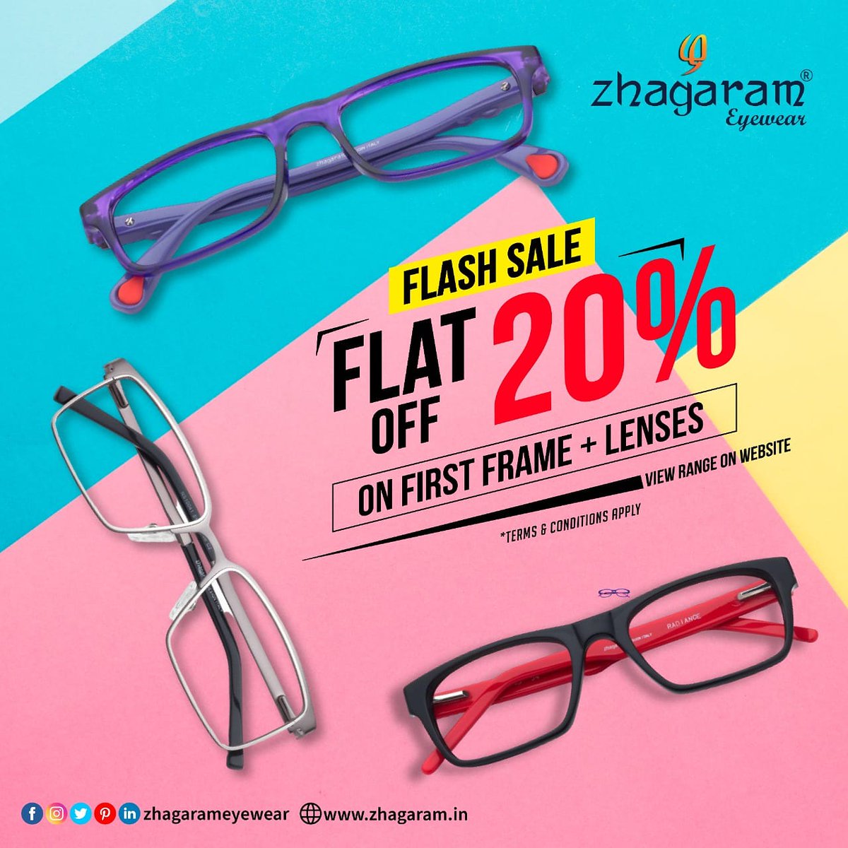 zhagarameyewear's tweet photo. Time to GRAB! GRAB! GRAB!

Grab FLAT 20% OFF today on https://t.co/eKTVMjZS2G!!!

#Zhagarameyewear #Flashsale #Grabnow #Zhagaram #Eyeglasses #Sunglasses #Xlookframes #Frames #Lenses #Offer #Hurryup #Shopnow #Onlineshopping #Stylishframes #Flatoff https://t.co/9YXcorHhry
