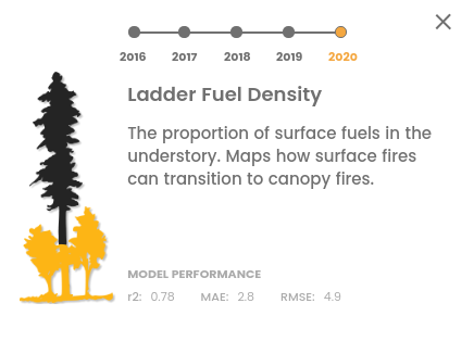 This is critical. Ladder fuel density drives the probability that a surface fire will transition—or ladder—into a crown fire. When communities perform fuels treatments they typically remove ladder fuels by thinning or by starting low-intensity fires, decreasing future hazards