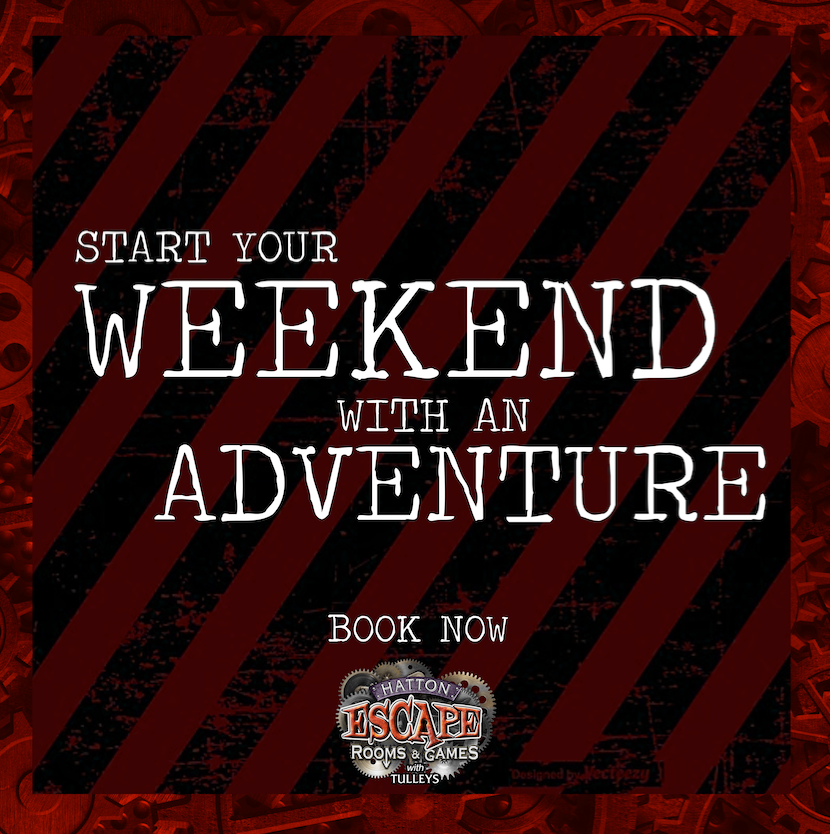 HattonEscape's tweet photo. Start your weekend with an adventure and be transported through time in ‘The Outfitters’ to 1920’s Chicago - infiltrate the mob and throw them in the joint! 
https://t.co/AJKJcUsj2p  #TulleysEscapeHatton https://t.co/U6yL87OqJB