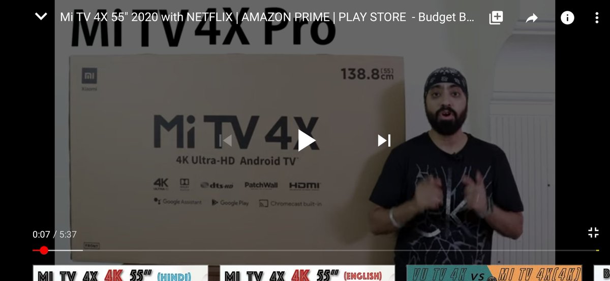 Hi  @mrtechsingh you have unboxed Mi TV 4X but on the video you have put 4x pro. Is it a mistake? Or "4X Pro TV" comes in "4X" packing?
