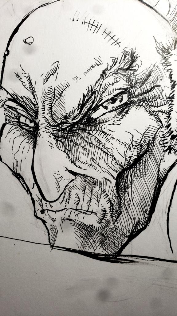 unhingedent's tweet photo. #wip of Samurai Priest #slingingink #inking #blackandwhite #ComicsGate https://t.co/L9z1B97PMO