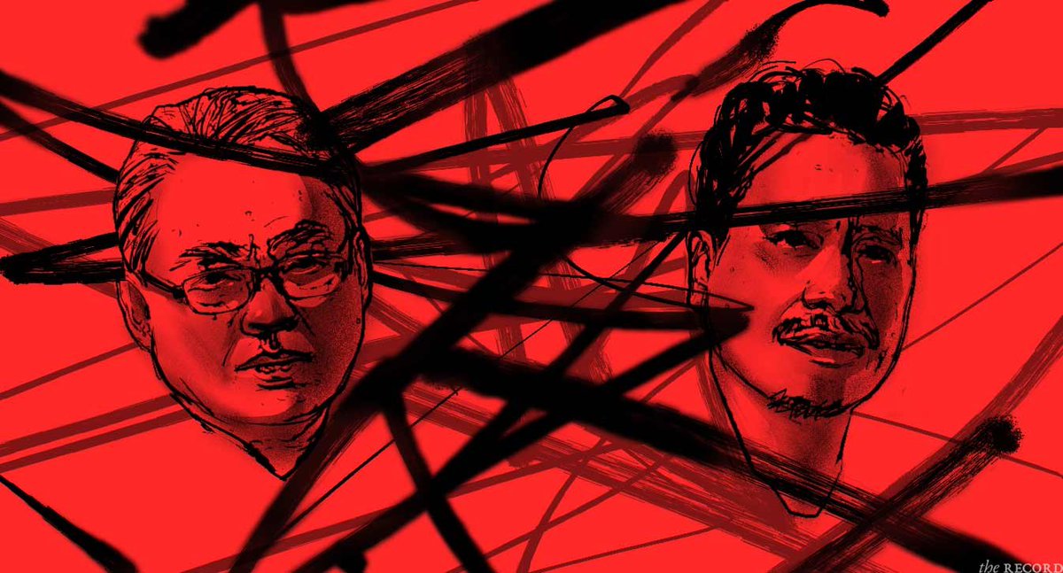 For  @NabinBibhas's piece on Badal and Biplab.  https://www.recordnepal.com/wire/comrades-at-war/ @saatdobato: "What are all these black lines supposed to be?" Me: "Um...... their ...emotions...?"