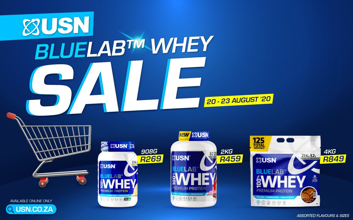 USNSA's tweet photo. NO WHEY - another BlueLab™ 100% Whey ONLINE SALE!
*Promo ends 23 August 2020 at midnight
👉https://t.co/RcAo4XkEvK
#usnsa #bluelabwhey https://t.co/sV2JqBqxtH
