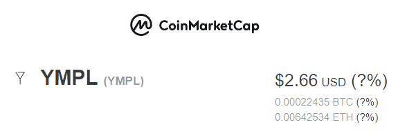 and as promised, we are on CMC!

note that the circulation and max supply is wrong, we are working with cmc to adjust it.

coinmarketcap.com/currencies/ymp…

#YMPL $YMPL