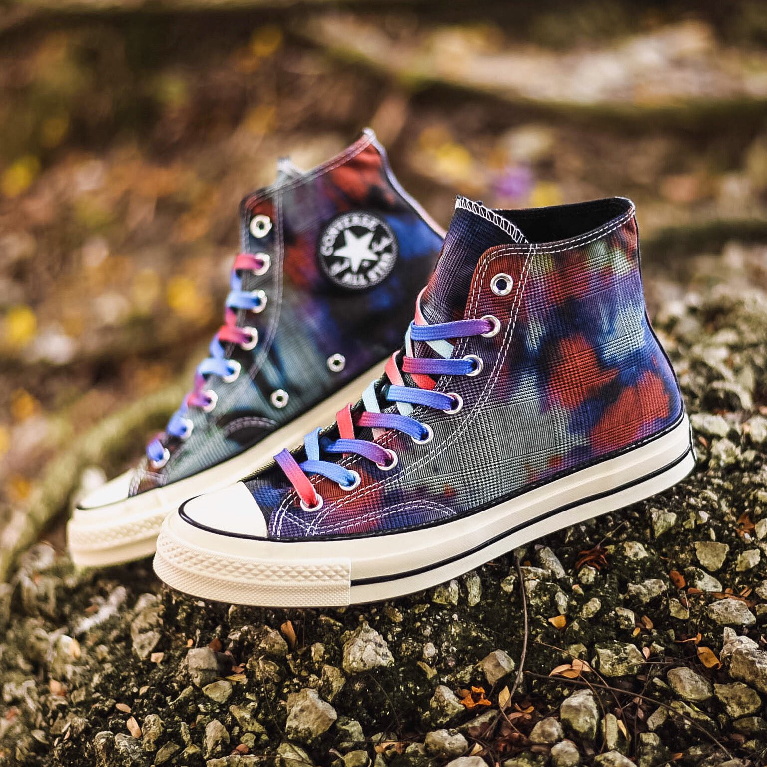 Sole What on X Converse Chuck 70 Hi Glen Plaid Tie Dye Bringing a combination of timeless plaid tie dye print for a daring standout style to any outfit. Retailing at RM449.90