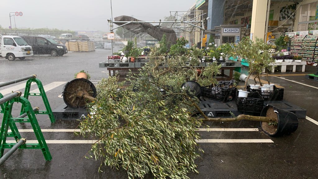 大阪市でゲリラ豪雨が降っている画像