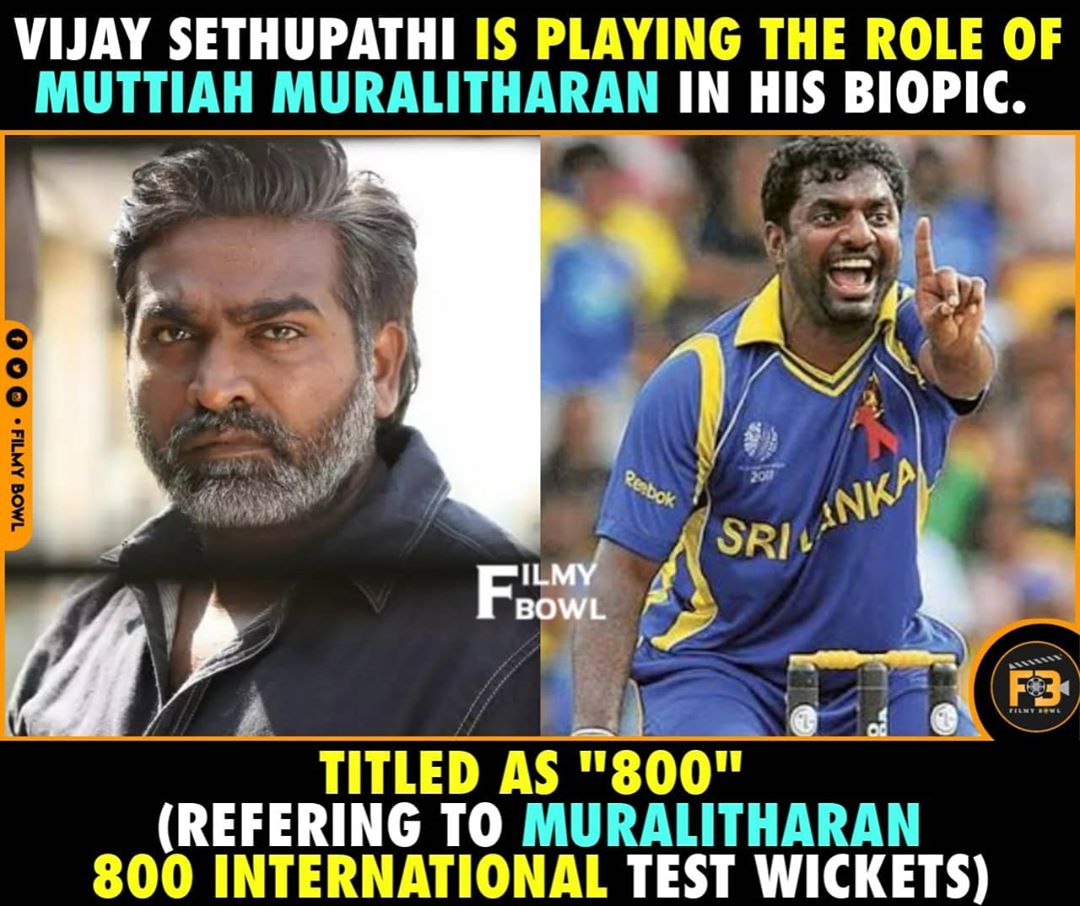FilmyBowl's tweet photo. #VijaySethupathi is playing the role of #MuttaiahMuralitharan in his biopic.
Title as "800"
Follow @FilmyBowl https://t.co/dXGp8jYGsm