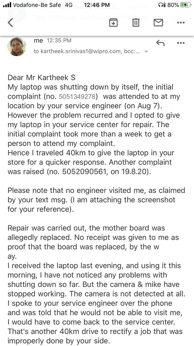 DravidianEagle's tweet photo. @HPSupport worst customer service ever. Faulty equipment sold and customer made to run to get it repaired. Laptop less than a year old. I demand a replacement or legal actio n will be initiated https://t.co/2t16jkUA8V