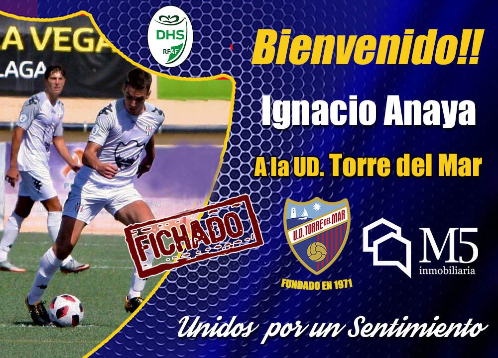 Ignacio Anaya nuevo jugador de la <a href="/udtorredelmar71/">U.D. Torre del Mar</a> para la próxima temporada 2020/21.

El delantero veleño de 24 años se incorpora procedente del Vélez CF.