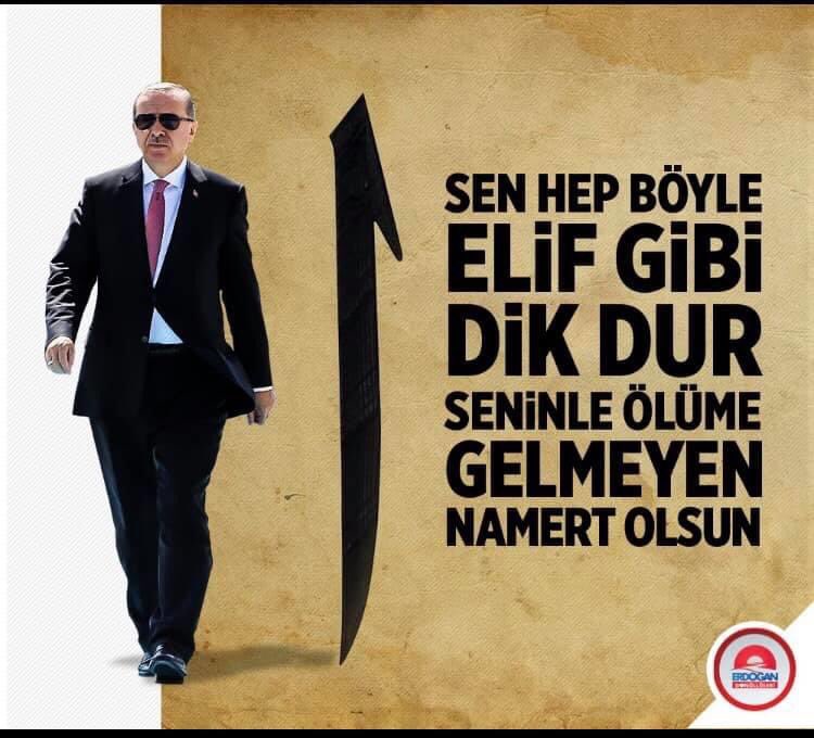 Sen Hep Böyle Dik Dur ;
Biz Arkandan Sana Yoldaş Oluruz 

Yel kayadan  Birşey Anlamaz;

#MuejdelerinAdamıRTE
