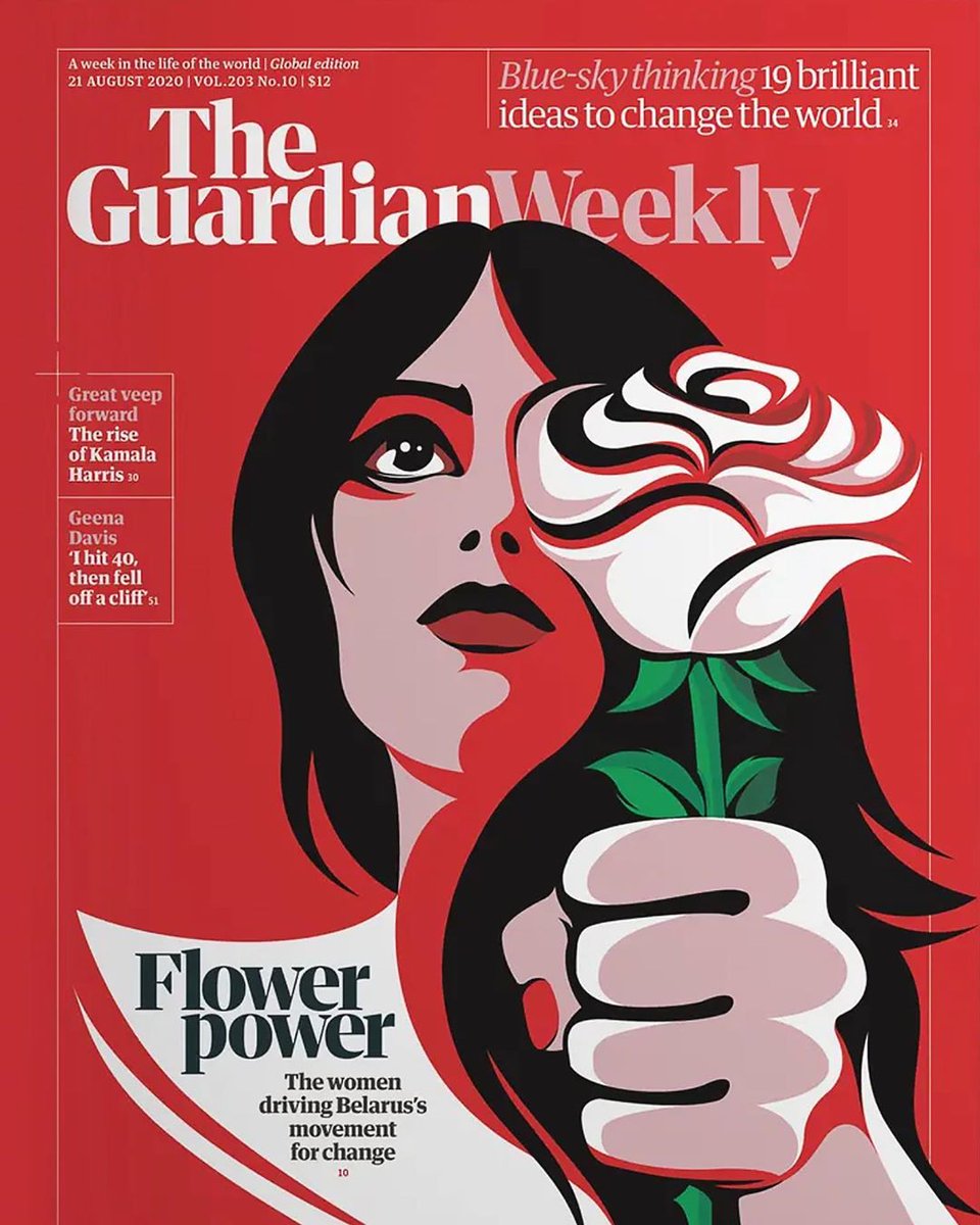 The Guardian посвятил обложку протестам в Беларуси. Смотрите, как красиво. citydog.by/post/zaden-gua…
