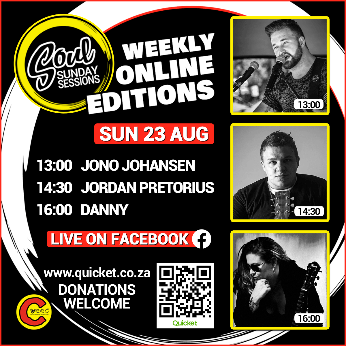 CWeedEvents's tweet image. Amazing live music online this Sunday and every Sunday facebook.com/cweedevents Help keep Soul Sunday Sessions alive visit qkt.io/T9vPlQ