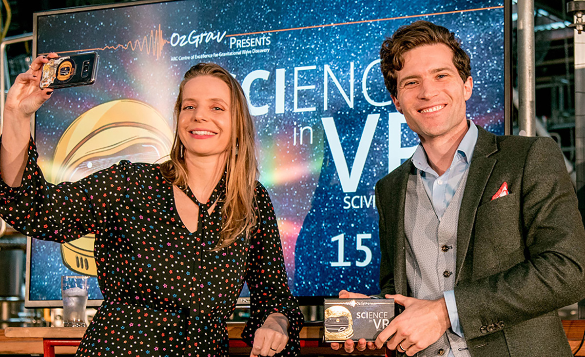Aus_ScienceWeek's tweet photo. Get those #VR headsets ready, it's time for a family journey through the nightsky for #scienceweek ! To join this livestream for families on #NOW use your @ScienceinVR kit and #AskSciVR to explore the universe๐ with @astroduff and @CosmicRebe!
https://t.co/b03fk2JGxg https://t.co/r15QCXWYAS