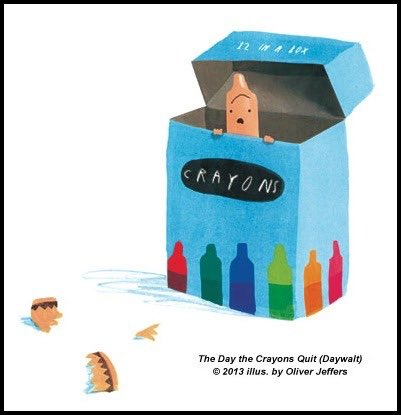 It shows how can you change a text or story to fit a genre. We called our new version ‘The Day the Crayons Hid’ - they still went missing (just not for the reasons implied in the picture book) and the children really enjoyed it. And from a crayon’s POV Duncan is terrifying!